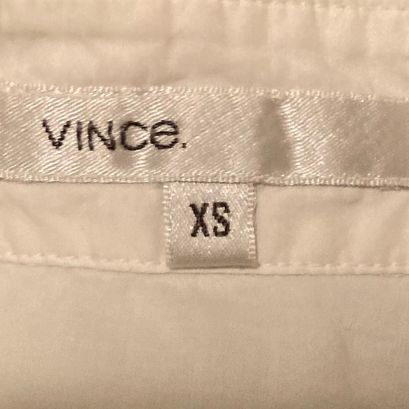 White puff-sleeve Vince button-down tunic - Picture 3 of 5